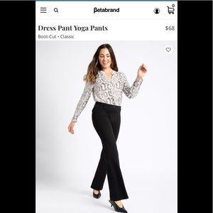 2 pairs of black Betabrand dress pant yoga pants size XL